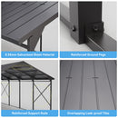 Kurapika 12x22 FT Metal Carport with Reinforced Base Outdoor Heavy Duty Car Port with Galvanized Steel Roof, Garage Car Shelter, Multi-Purpose Carports for Car, Truck and Boats