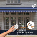 Outsunny 15' x 10' Electric Retractable Awning, Aluminum Frame Motorized Patio Awning with Remote Controller, UV30+ Protection Sun Shade Canopy for Door Window Garden Deck, Dark Blue
