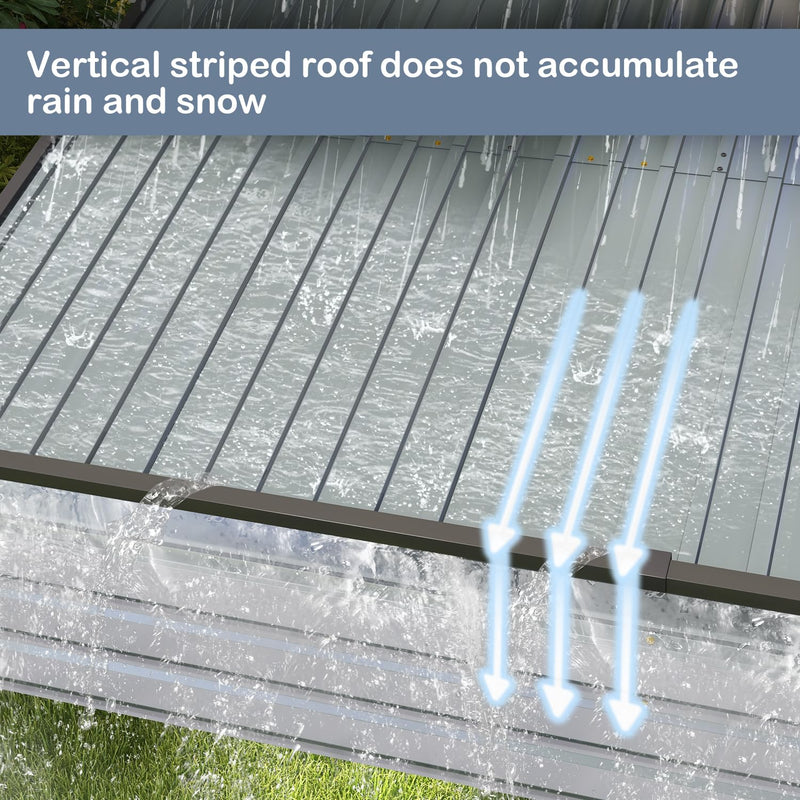 COEWSKE Metal Carport 12x20 FT Heavy Duty, Outdoor Steel Large Rv Car Ports Canopy with Galvanized Steel Roof and Frame, Car Shelter Protect from Sun and Heavy Snow for Pickup, Boat, Car and Tractors