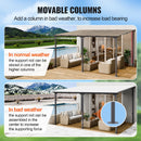 VEVOR Lean to Gazebo for Patio, 10' x 14' Hard Top Gazebo with Aluminum Frame, Wall Mounted & Freestanding Pergola, UV Resistant Polycarbonate Roof, Outdoor Patio Awnings for Deck, Garden and Backyard