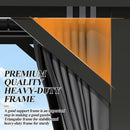 GARTOO 8.5x8.5FT Outdoor Hardtop Gazebo - Aluminum Heavy-Duty Galvanized Steel Top Gazebo with Breathable Netting & Privacy Curtain, Double Roof Gazebos for Patio, Porch, Garden, Lawn, Deck, Backyard