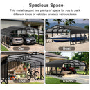 20x20FT Heavy Duty Metal Carport - Reinforced Galvanized Carport Canopy for All-Weather Shelter, Enhanced Wind Resistance for Boats, Cars, Trucks, and Tractors