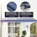 Outsunny 15' x 10' Electric Retractable Awning, Aluminum Frame Motorized Patio Awning with Remote Controller, UV30+ Protection Sun Shade Canopy for Door Window Garden Deck, Dark Blue