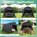 COBIZI Carport 10x15 FT Heavy Duty, Portable Garage, Carport Canopy with All-Steel Metal Frame & Vents, Round Style Outdoor Storage Shed for Car, Truck, Boat, Patio Furniture Anti-Snow Waterproof