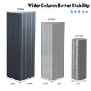 SHPAI 14’ x 24’ Outdoor Hardtop Gazebo with Gutters, Permanent Metal Hard Top Gazebo, Double Roof Galvanized Heavy Duty with Curtains and Netting for Backyard, Patio, Deck, Hot Tub, Grey