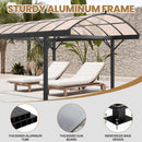 BUPPLEE Heavy Duty Metal Carport Kit 10 x 15 ft, Aluminum Carport with UV50+Resistant PC Sunlight Panels,Sturdy Metal Carports for Cars, Boats,Outdoor Storage Shed,Anti Rust Awning,Snow
