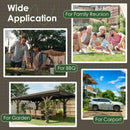 U-MAX 17' x 12' Wooden Gazebo, Freestanding Gazebos Pergola on Clearance, Outdoor Patio Wood Heavy Duty Wood Pergola for Backyard Garden