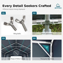 MFSTUDIO Outdoor Carport 13x22 ft, Portable Storage Sheds Shelter Garages Heavy Duty Canopy with Rolled up Zipper Doors, Outside Utility Shed Garage Tent for Boat,Patio Furniture and Tools