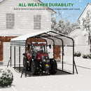 Hipicute 10' x 15' x 8.5' Heavy Duty Metal Carport with Galvanized Steel Roof, Steel Carport Kits Outdoor with Metal Roof, Galvanized Car Shelter for Tractors, Pickup, Boat, Car