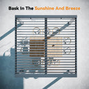 Modern Shade Aurora Louvered Pergola 10'x10' with USB Charging Port Deck, Outdoor Pergola with Adjustable Waterproof Roof & Integrated Drainage, Reinforced Frame for Patio Deck, Easy Assembly, Black