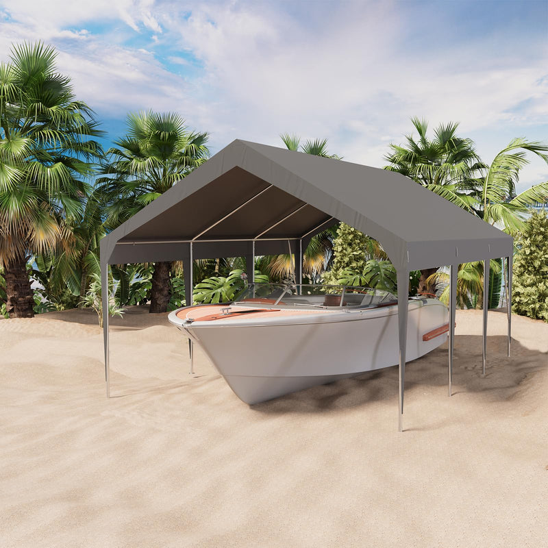 13x20FT Heavy Duty Carport Canopy Portable Garage Shelter, Waterproof & UV Protected for Party Tent, Outdoor Car Storage, Durable Vehicle Protection Shed
