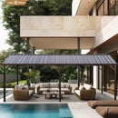 Sophia & William Carport Car Port Metal Canopy 10x20 ft Heavy Duty for Snow, Portable Garage Kit Shed Tent Shelter Metal Frame All Weather Outdoor for Boat with Anti-Leak Seam Taped, Dark Grey