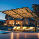 AECOJOY 14' x 10' Gazebo for Patio, Hard Top Lean to Gazebo Pergola Carport, Freestanding Shelter Pergolas and Gazebos Clearance with Patio Roof, Wall-Mounted Heavy Duty Awnings for Patio, Decks