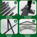 VIWAT Carport 10x15 FT, Metal Carport with Enhanced Base, Outdoor Heavy Duty Garage Galvanized Car Shelter for Pickup, Car, Boat and Tractors