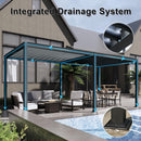 MASTERCANOPY 12’ X 16’ Louvered Pergola Outdoor Aluminum Patio Pergola with Adjustable Roof for Deck Backyard Garden (Black)