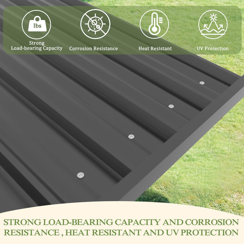 VEIKOU 10x20FT Outdoor Patio Gazebo with 5.5" Width Wood Posts, BBQ Backyard Shelter with Cedar Frame, Grill Gazebo with Sloping Steel Roof Design for Barbecue, Deck, Garden, Light Mocha Brown