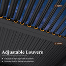 Jolydale Louvered Pergola 12ft x 20ft Outdoor Aluminum Pergola with Adjustable Top for Decks, Gardens and Backyards, Gray