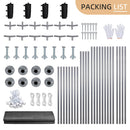 JY QAQA Carport, 12x20 FT Heavy Duty Carport with Removable Side Walls and Doors, Car Canopy with All-Season Tarp for Cars, Grey