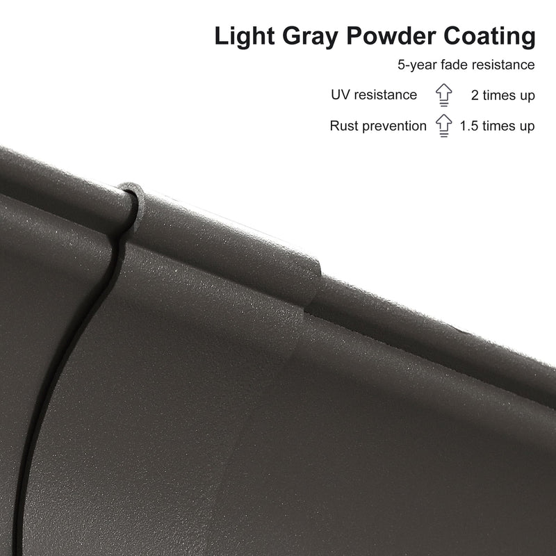 PURPLE LEAF 10' x 12' Hardtop Aluminum Gazebo with Double Metal Roof and String Lights Heavy Duty Permanent Gazebo for Patio Deck Lawn Garden All Weather Outdoor Pavilion Gazebo, Light Grey