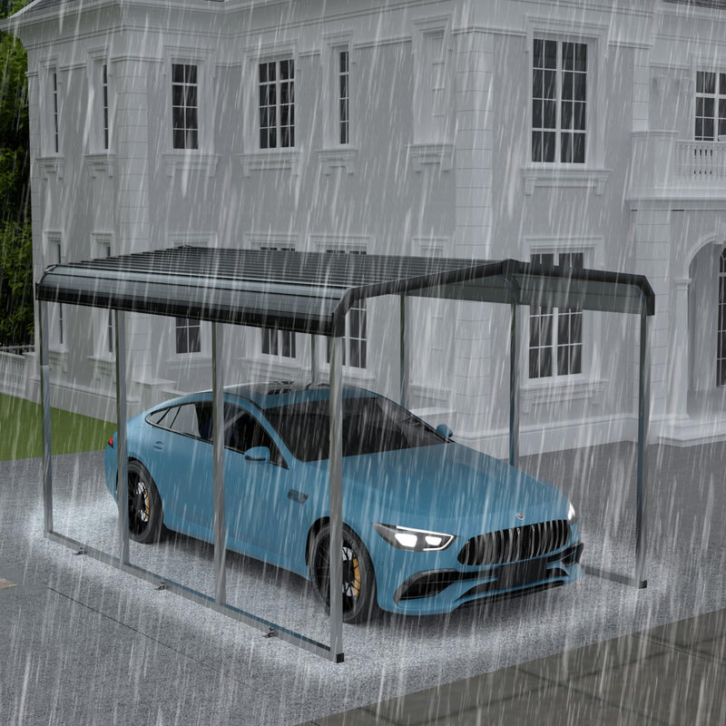 Betterhood 10x15 FT Heavy Duty Metal Carport with Galvanized Steel Roof and Metal Carport Kits, Outdoor Carport Canopy Enhanced Base, Multi-Purpose Extra Large Car Shelter for Car, SUV, Truck and Boat