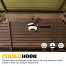 Domi 12x15FT Outdoor Sunroom, All-Season Solarium Gazebo with Galvanized Steel Roof, 4 Sliding Doors, Detachable PVC Screen, Aluminum Permanent Sun Room for Patio Deck Garden