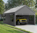 Walsunny Carport, 12x20 ft Heavy Duty Carport Canopy with Roll-up Windows, Portable Garage with Removable Sidewalls & Doors, Car Canopy with All-Season Tarp for Car, Truck, Boat