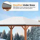 Modern Shade Tranquil Grove Wood Gazebo 12' x 16', Permanent Grill Gazebo with Galvanized Steel Hardtop Roof, Cedar Framed Wooden Pavilion for Garden, Backyard