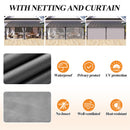 GARTOO 12’ x 20’ Gazebo for Patio - Aluminum Lean to Gazebos Pergola with Sloping Roof, Outdoor Wall-Mounted Canopy Awnings to House for Patio, Garden, Lawn, Backyard Deck