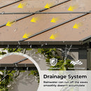 10’ x 14’ Gazebo Pergola Awnings for Patio, Wall Mounted Gazebos Pergola on Clearance with Metal Frame, Lean to Gazebo Patio Canopy Outdoor Pergolas for Patios, Deck, Porch, Backyard