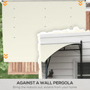 Outsunny 10' x 13' Outdoor Pergola Gazebo with UV-Resistant Canopy and Metal Frame, Sun Shade Shelter for Porch, Patio, Deck, Backyard, Cream