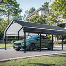 Shintenchi 12x20 FT Metal Carport, Enhanced Base Oversized Garage Carports,Outdoor Galvanized Shelter,Heavy Duty Carport Canopy with Steel Roof and Frame, for Car, Boats and Tractors