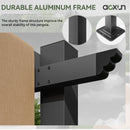 Aoxun 10'x10' Outdoor Pergola, Heavy-Duty Aluminum Pergola Patio, Modern Pergola with Retractable Sun Shade Canopy for Garden, Deck and Backyard