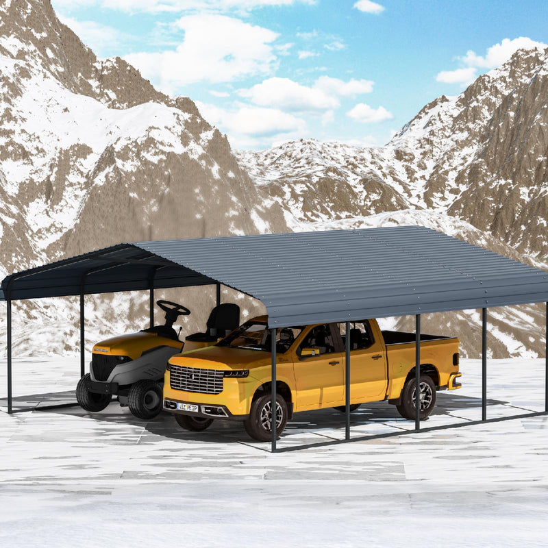 Special Paradise 20x20 Metal Carport Canopy – Heavy-Duty RV Shelter, Perfect as Car Port，Car Tent, Garden Shed & Weatherproof Storage Solution