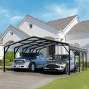 JAMFLY 20X20 FT Carport, Heavy Duty Carport Canopy with Galvanized Steel Roof and Frame, Metal Carport Upgraded Extra Large Garage for Pickup, Boat, Car and Tractors