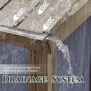 EROMMY 10' x 14' Sunroom, Wall Mounted Gazebo with Galvanized Steel Roof & Aluminum Frame, 3-Sided Sliding Doors, Lean to Gazebo with 6mm Thickened UV-Resistant PC Screen for Patio, Garden, Backyard