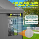 Velway Carport 12x20ft Heavy-Duty Canopy - Portable Garage Metal Carport Featuring Galvanized Frame Waterproof & UV-Protected Tarp with Removable Sidewalls & Doors for Car, Truck, Boat