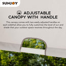 Sunjoy Outdoor Pergola 12 x 14 ft. with Adjustable Sun Shade Canopy for Backyard and Garden Shade, Patio Modern White Steel Frame Grape Trellis Pergolas, Light Gray by SummerCove