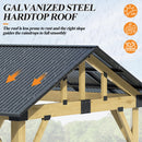 COVERONICS 13’x15’ Outdoor Hardtop Wood Gazebo - Patio Gazebo with Galvanized Steel Roof, Cedar Wooden Carport Gazebos for Garden, Porch, Patio and Deck