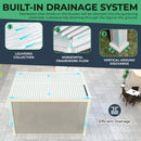 YOLENY Electric Louvered Pergola 10x13, Solar and Electric Powered, Integrated LED and 4 Side Screens, Full Aluminum Frame and Louvers, Adjustable Rainproof Roof for Outdoor Living, White