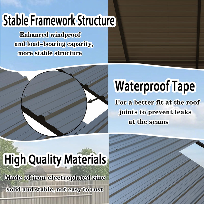 FILLOSLOV Heavy Duty Metal Carport 20x20 ft Galvanized Steel Frame RV Carport Storage All Weather Shelter Easy Assembly for 2 Car Extra Large Canopy for Dual Vehicle Boat Protection Garage Party Tent