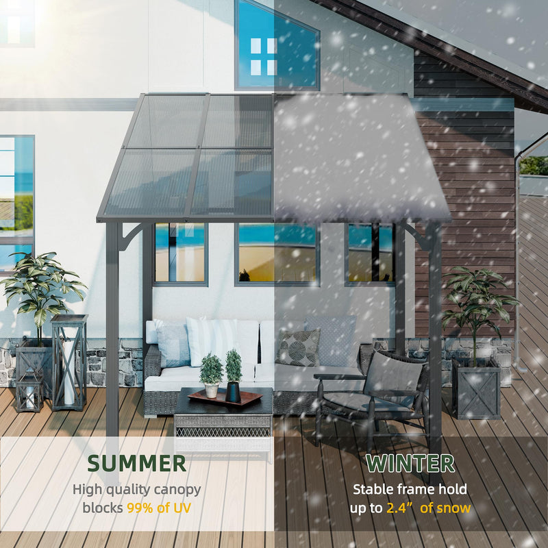 Vongrasig 10’ x 8’ Gazebo for Patio, Large Wall-Mounted Pergola Gazebo on Clearance, Outdoor Lean to Awnings for Backyard, Deck, Patio