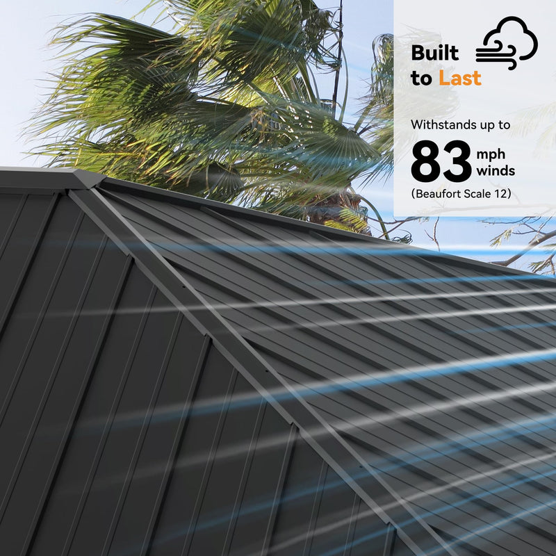 Modern Shade Tranquil Grove Wood Gazebo 12' x 16', Permanent Grill Gazebo with Galvanized Steel Hardtop Roof, Cedar Framed Wooden Pavilion for Garden, Backyard