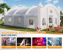 Albott 40x23x15 FT Commercial Inflatable Wedding Tent, 210D Oxford Fabric Portable Heavy Duty Party Tent with 2 Roll-Up Doors & 8 Sand Bags, Gazebo Event House for Wedding Birthday Backyard Party
