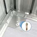 Dark Grey Outdoor Storage shed 20x10 feet, Outdoor carport, Metal Garden shed, Backyard Utility Room Building, with 2 Doors and 4 Ventilation Openings