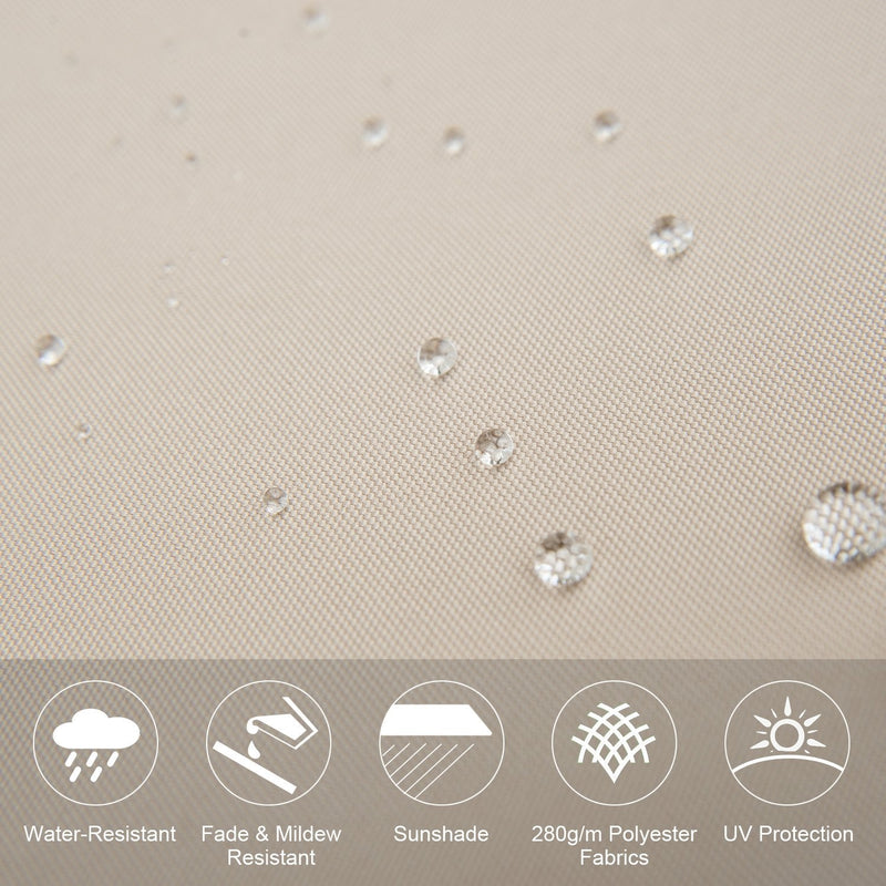 Diensweek 12'x10' Patio Awning Retractable, Fully Assembled Manual Commercial Grade - Quality 100% 280G Ployester Window Door Sunshade Shelter - Deck Canopy Balcony P100 Series (12'x10', Beige)