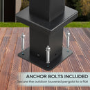 LVUYOYO Outdoor Louvered Pergola 10' x 13', Aluminum Patio Pergola with Adjustable Roof, Sun Shade Shelter Metal Gazebo for Backyard, Garden, Deck(Black)