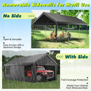 Velway Carport 12x20ft Heavy-Duty Canopy - Portable Garage Metal Carport Featuring Galvanized Frame Waterproof & UV-Protected Tarp with Removable Sidewalls & Doors for Car, Truck, Boat