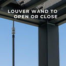 Backyard Discovery Evanston 16'x10' Galvanized Steel Wall-Mounted Louvered Pergola Kit with Adjustable Roof, Shade, Rain Protection, High-Wind Rating, PowerPort, Gutter System for Outdoor Patio, Deck