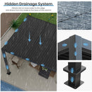 10' ×13' Outdoor Louvered Pergola, Aluminum Outdoor Louvered Pergola Patio with Adjustable Roof for Outdoor Deck (Black, 10x13)