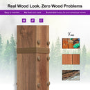 PURPLE LEAF 10' x 10' Outdoor Retractable Pergola with Sun Shade Canopy Patio Metal Shelter for Garden Porch Pavilion Natural Wood Grain Frame Aluminum Gazebo Modern Backyard Grill Pergola Gray